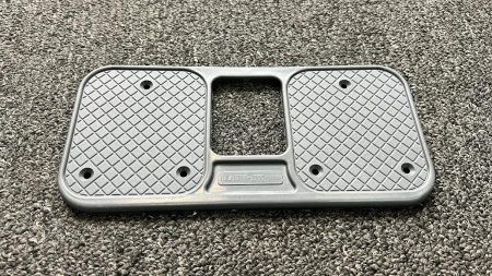 Накладка на транец лодки ПВХ внутренняя пластиковая, 215х100мм (Серая)