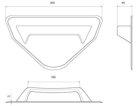 Ручка транспортировочная треугольная (Черная)