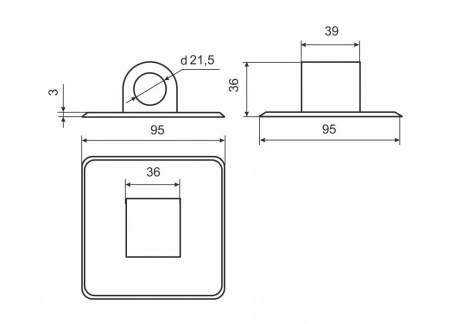 Крепление навесного транца (Светло-Серое)