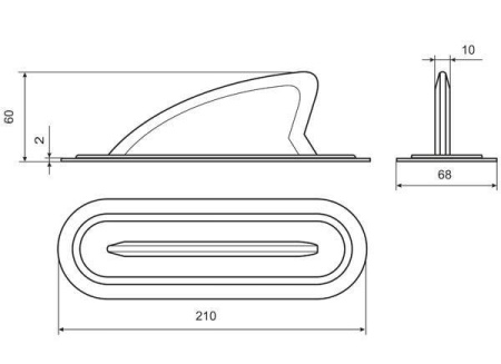 Курсовой стабилизатор плавник (Черный)