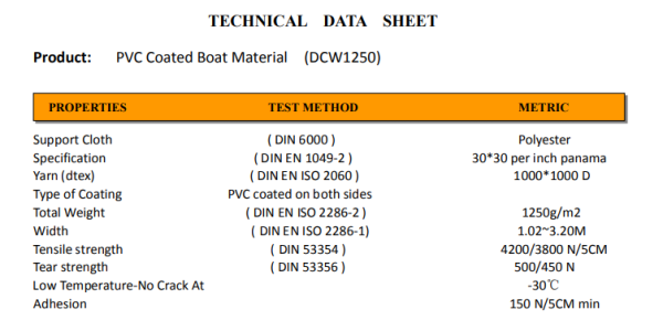 Ткань лодочная Dejia Boat 1250г PANAMA (Черный)
