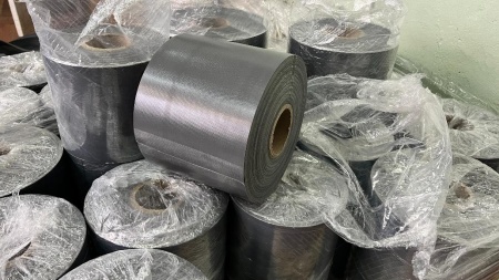 Лента ПВХ ремонтная прямая 40мм 750г (Темно-Серая) Лента ПВХ ремонтная прямая 40мм 750г (Темно-Серая)