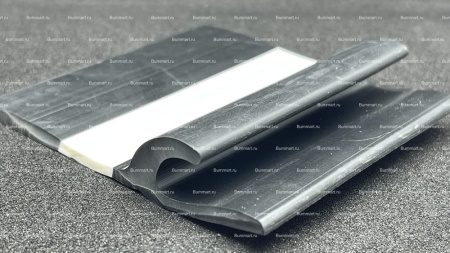 Привальный брус 80мм однополосный (Черно-Белый)