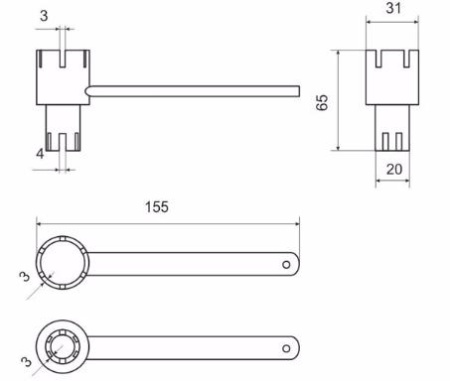 Ключ для клапана лодки (Bravo) Ключ для клапана лодки (Bravo)